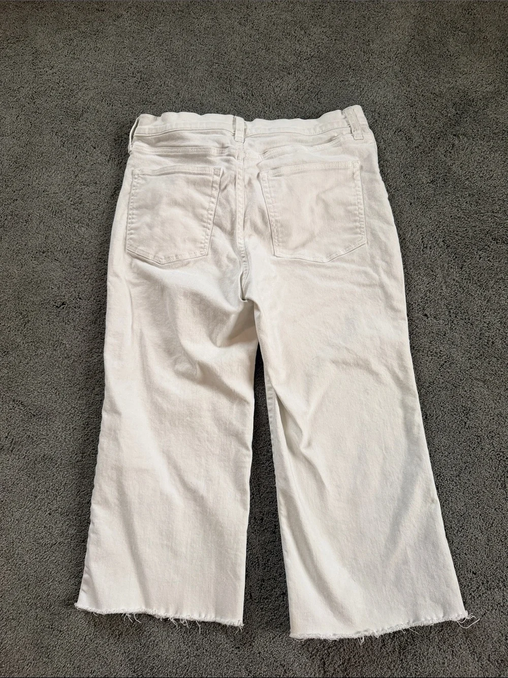 J. Crew Women's White Cropped Ankle Jeans